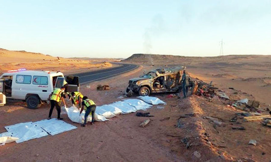 12 Sudanese migrants killed in a car crash in the Libya desert