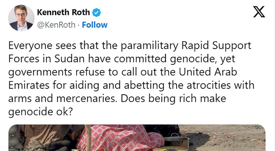 US Columnist: Biden and Trump Failed to Confront the Sudan Crisis